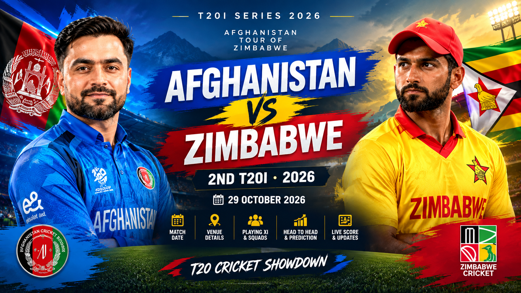 Afghanistan vs Zimbabwe 2nd T20I 2026: Preview & Playing XI